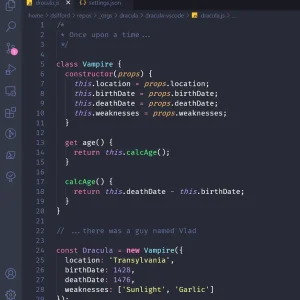 Dracula vs code theme