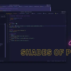 Shades of purple vs code theme