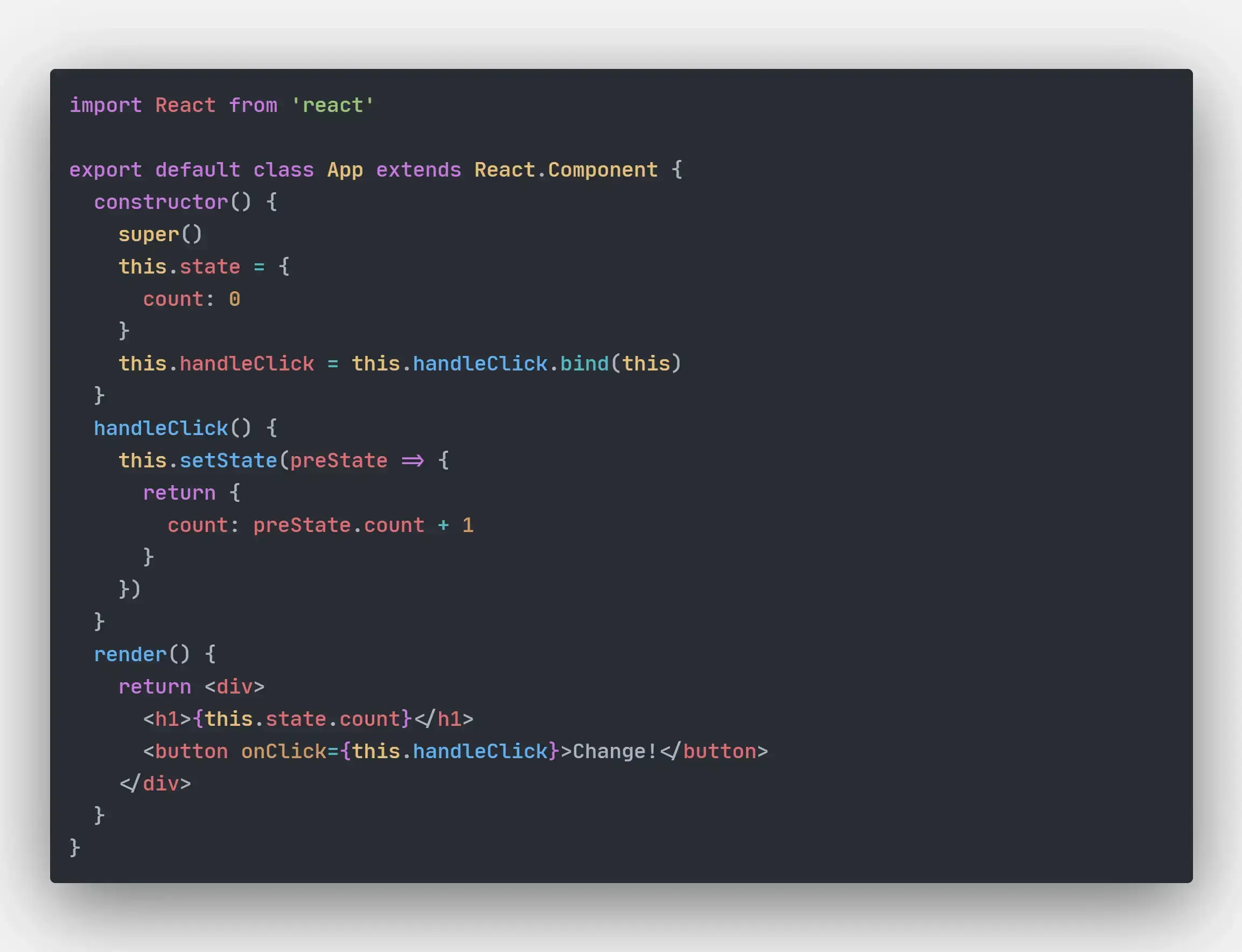 One dark vs code theme screenshot
