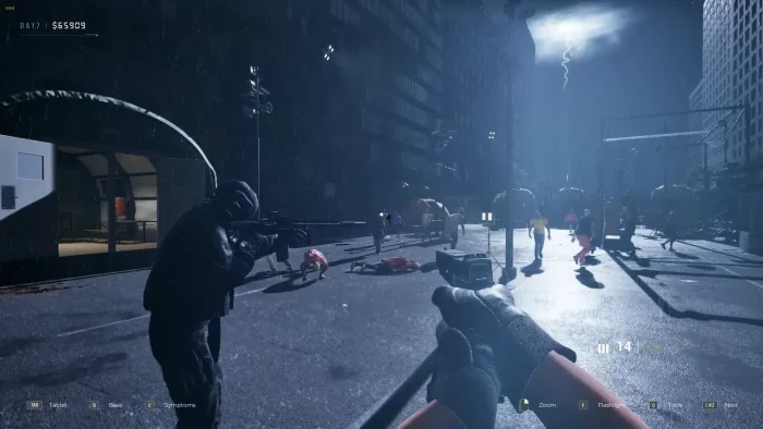 Holding gun graphics