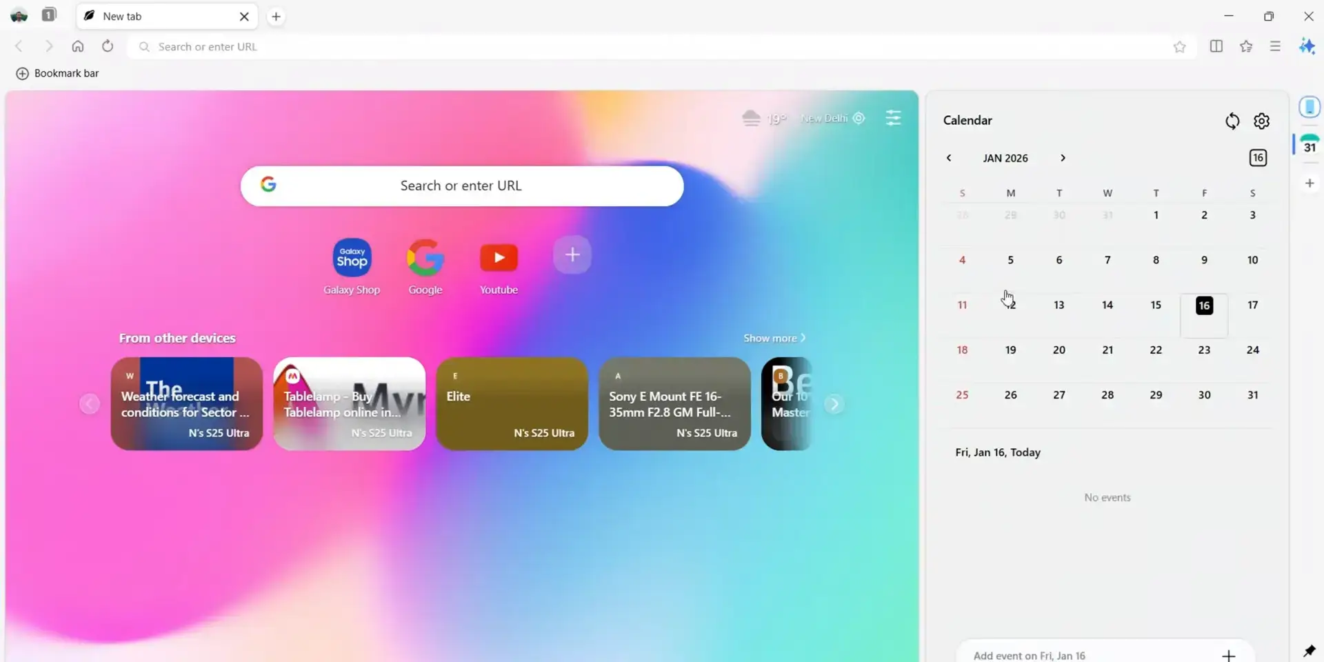 Calendar - Samsung Internet for Windows - Sync Your Galaxy Phone to PC