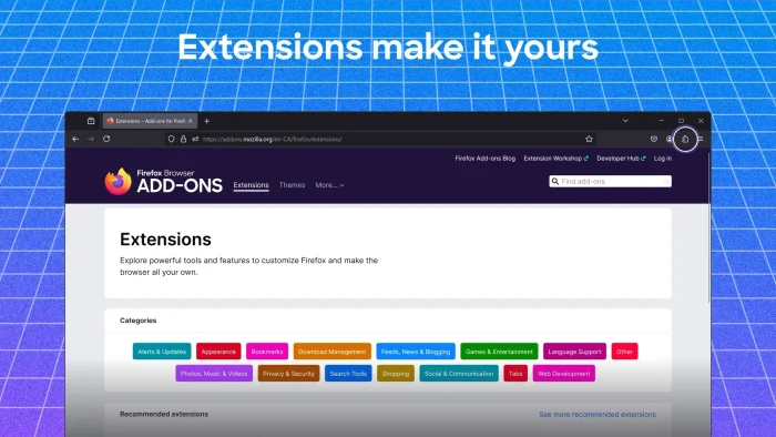 Firefox extensions add ons - Mozilla Firefox for Windows - Privacy, Custom AI & Speed (Download)