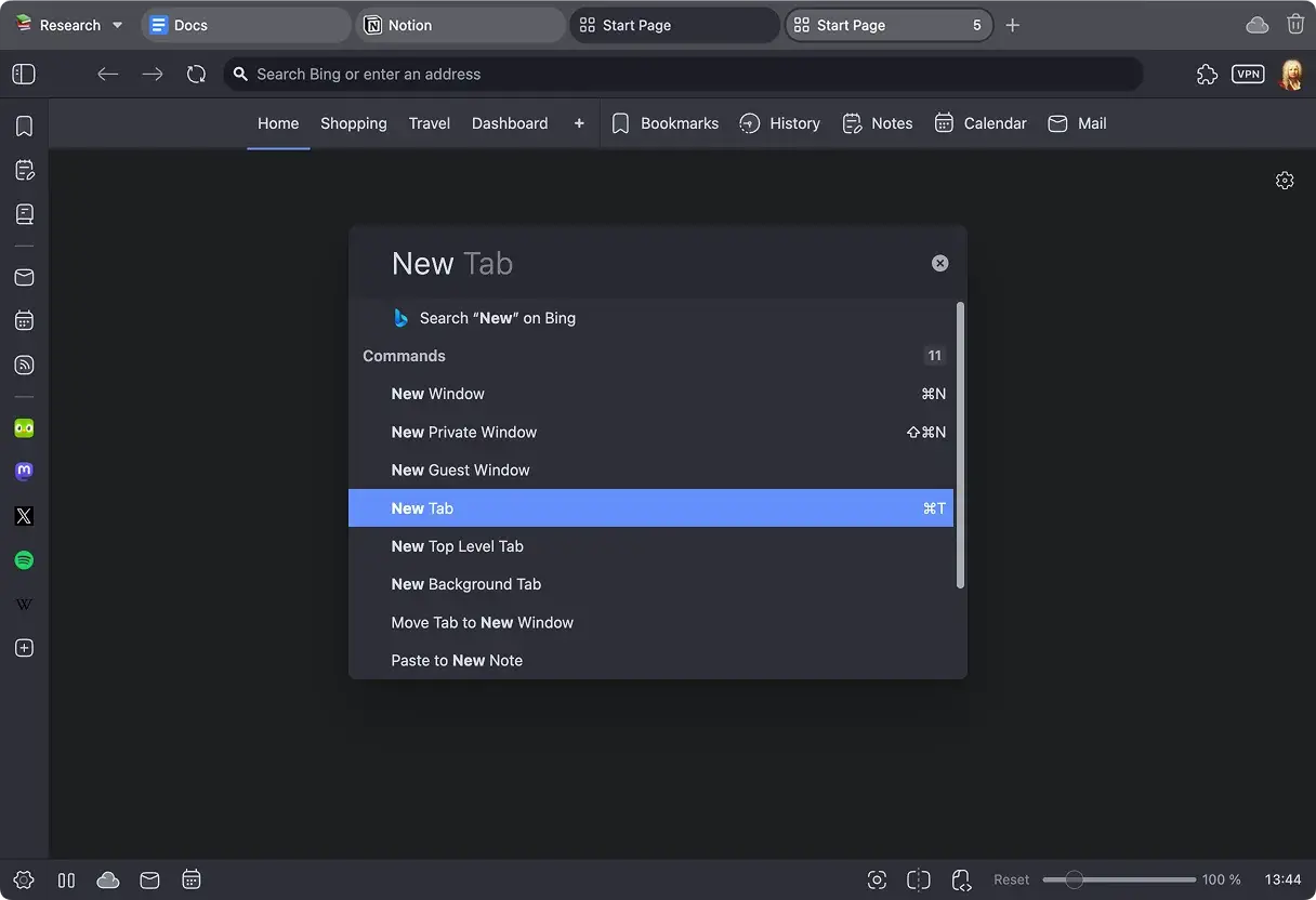 Quick commands - Vivaldi Browser for Windows - Features, Review & Free Download