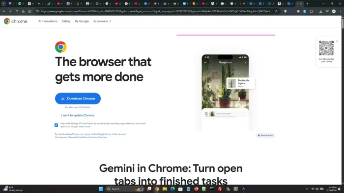 Screenshot of google chrome with many tabs open Screenshot of google chrome with many tabs open - Google Chrome for Windows - Fast, Secure & AI-Powered Browser (Download)