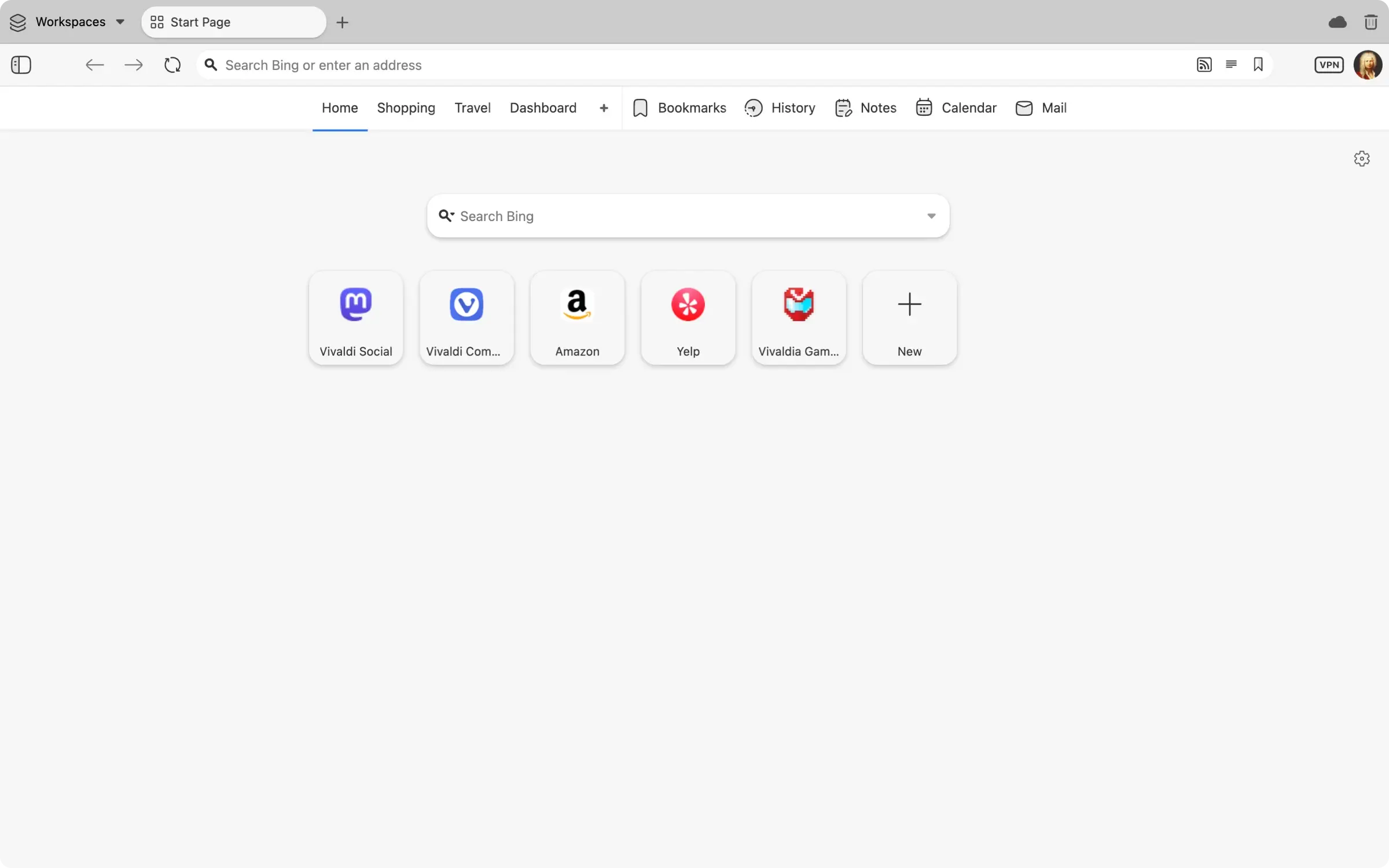 Simple start page demo - Vivaldi Browser for Windows - Features, Review & Free Download