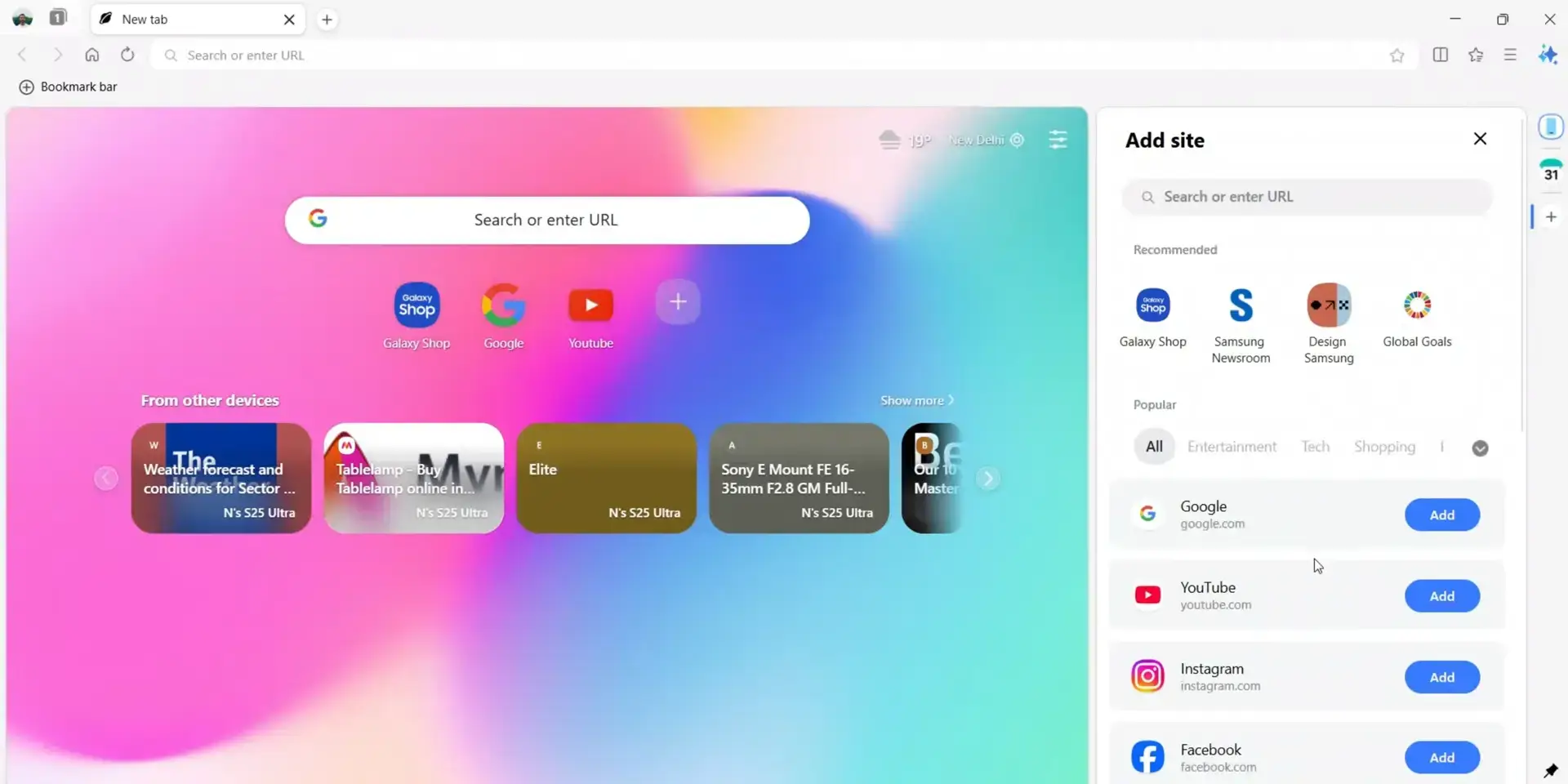 Split view - Samsung Internet for Windows - Sync Your Galaxy Phone to PC