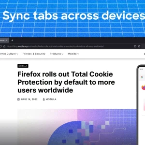 Sync tabs across devices