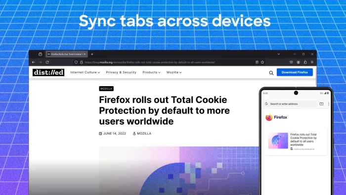 Sync tabs across devices - Mozilla Firefox for Windows - Privacy, Custom AI & Speed (Download)