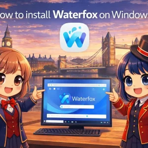 Waterfox browser anime cover