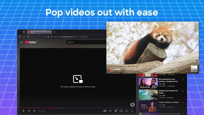 Youtube pop out videos - Mozilla Firefox for Windows - Privacy, Custom AI & Speed (Download)