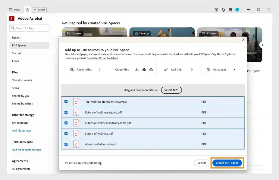 Adding source files to a pdf space - Adobe Acrobat Reader for Windows: Complete Setup Guide (2026)