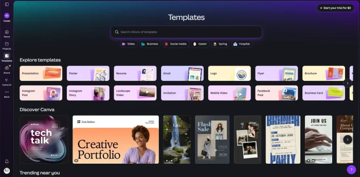 Canva website - 10 Best Free Online PDF Editors for Windows in 2026: Compared