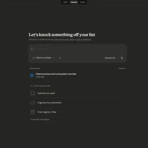 Claude desktop homescreen