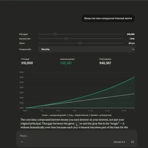 Claude web visual data