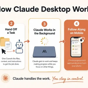 How claude desktop works infographic