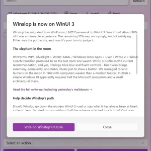 Now using winui 3