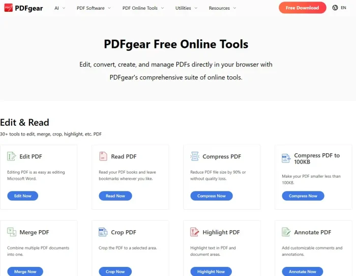 Pdfgear website - 10 Best Free Online PDF Editors for Windows in 2026: Compared