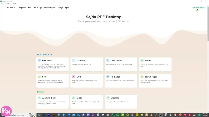 Sejda pdf editor screenshot Sejda pdf editor screenshot - 14 Best PDF Editors for Windows in 2026: Tested and Compared