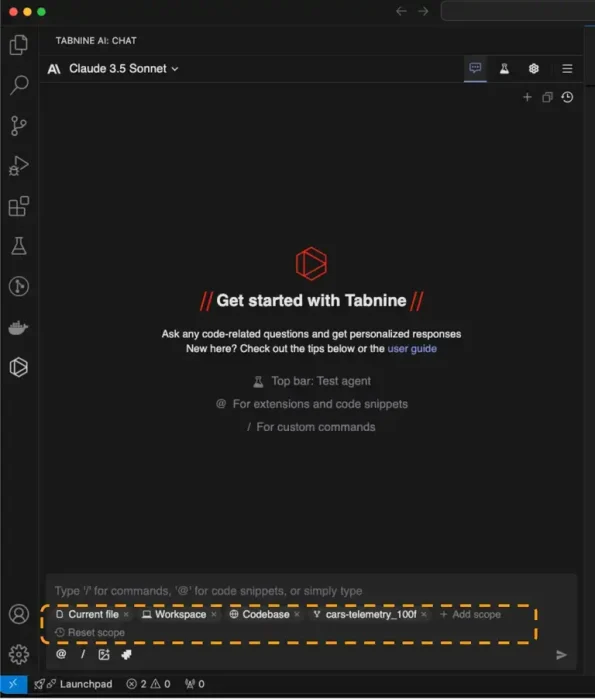 Tabnine home screen - 19 Best AI Code Editors for Windows in 2026