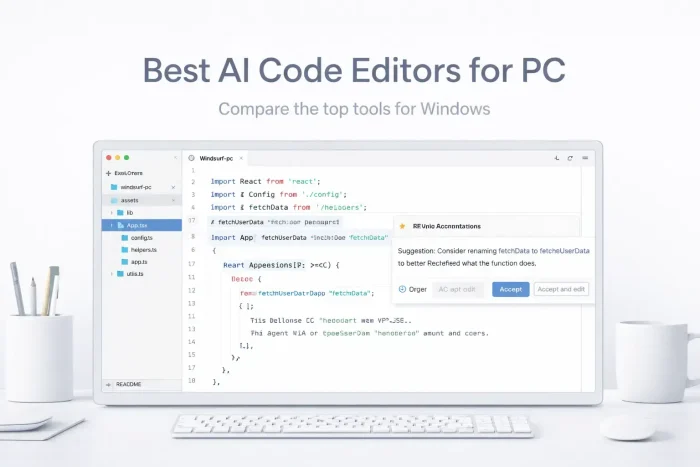 Top ai editors windows cover - 19 Best AI Code Editors for Windows in 2026