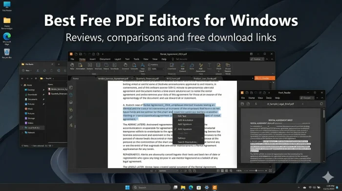 Top free pdf editors on pc cover Top free pdf editors on pc cover - 14 Best PDF Editors for Windows in 2026: Tested and Compared