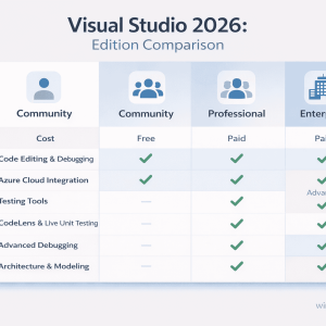 Visual studio 2026 infographic
