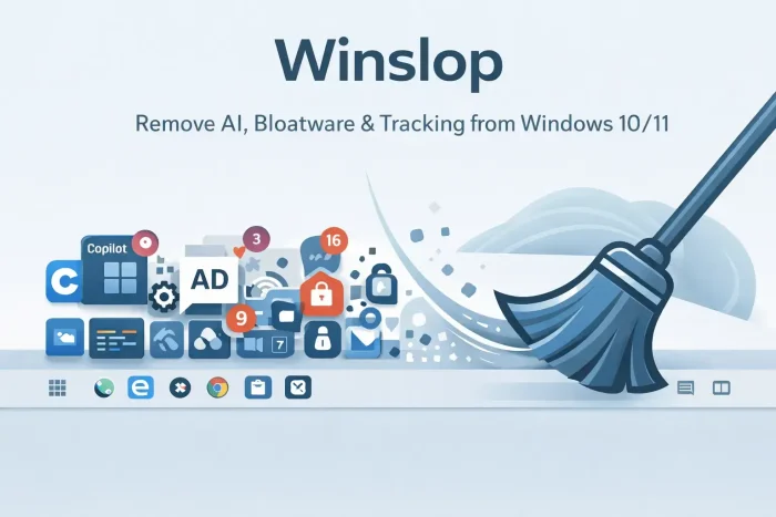 Winslop for Windows: Remove Copilot, AI bloat and tracking on Windows 10 and 11