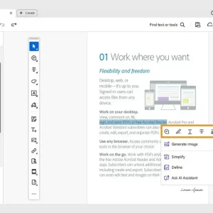 Adobe acrobat homescreen