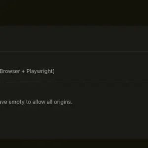 Browser origin allowlist
