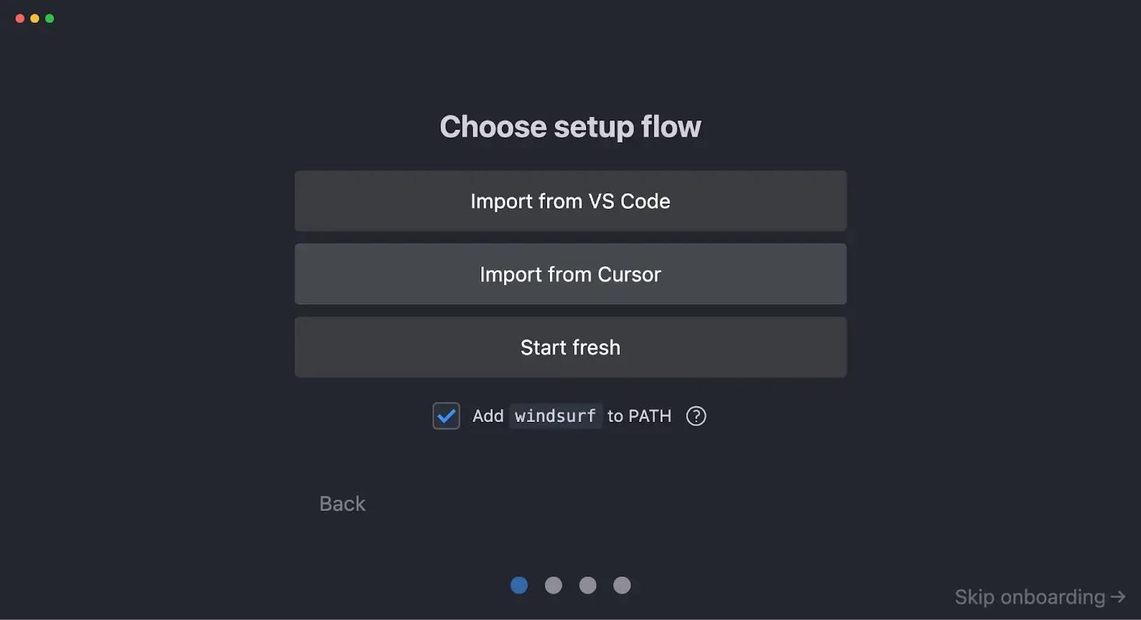 Choose setup - Windsurf for Windows: Complete Setup Guide (2026)