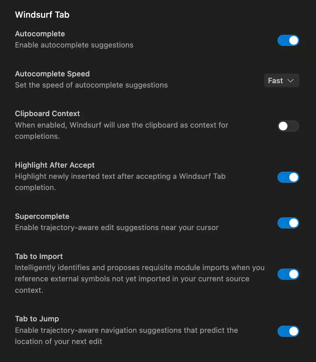 Tab settings screenshot - Devin Desktop for Windows: Complete Setup Guide (2026)