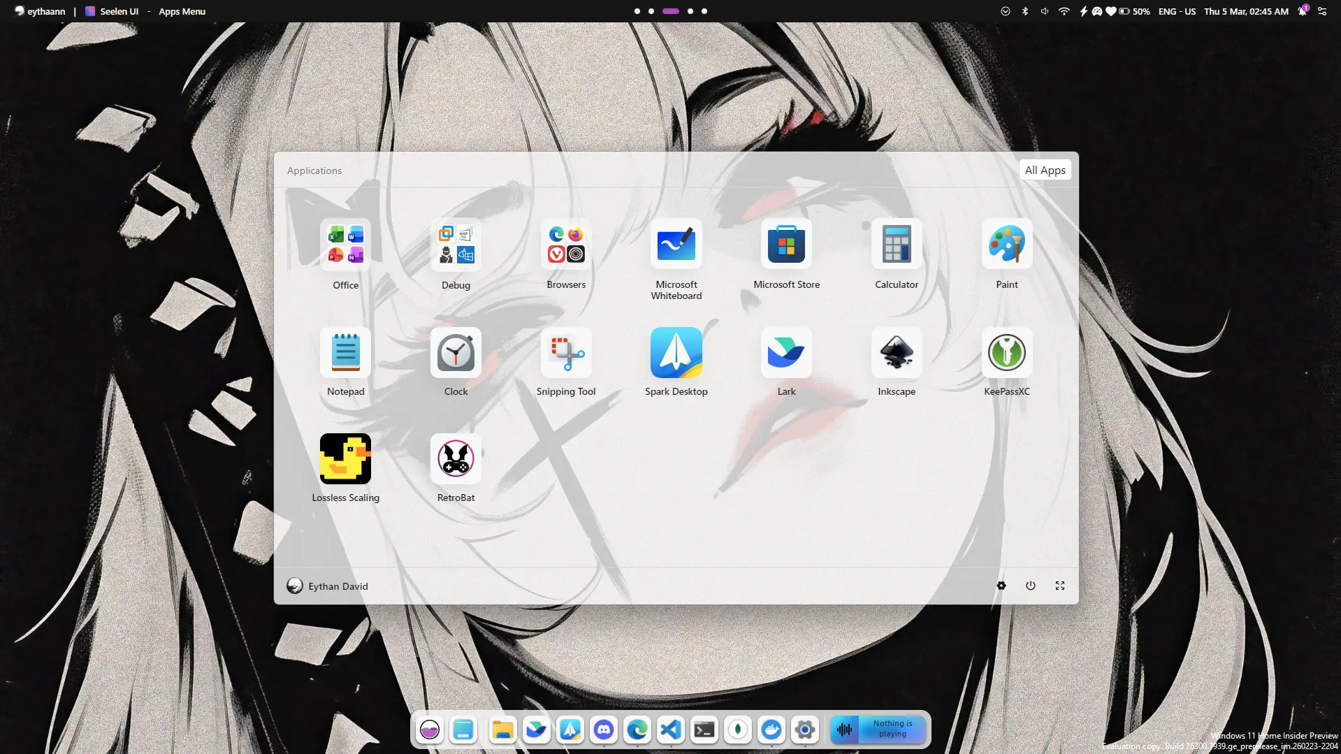 Updated apps menu - Seelen UI for Windows: Setup Guide, Features, Safety and Tips