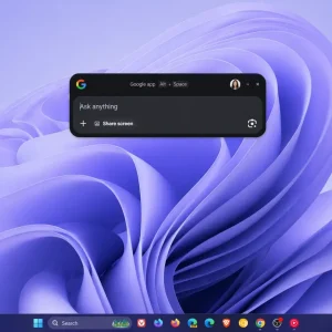 Ask anything floating search bar