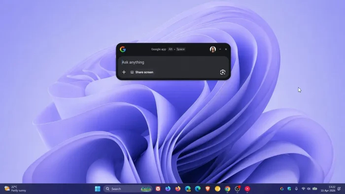 Ask anything floating search bar - Google App for Windows: What It Does and How to Get It (2026)