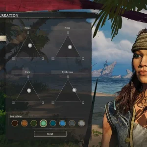 Character creation screen