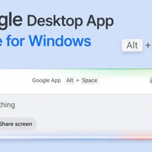 Google desktop app for pc screenshot