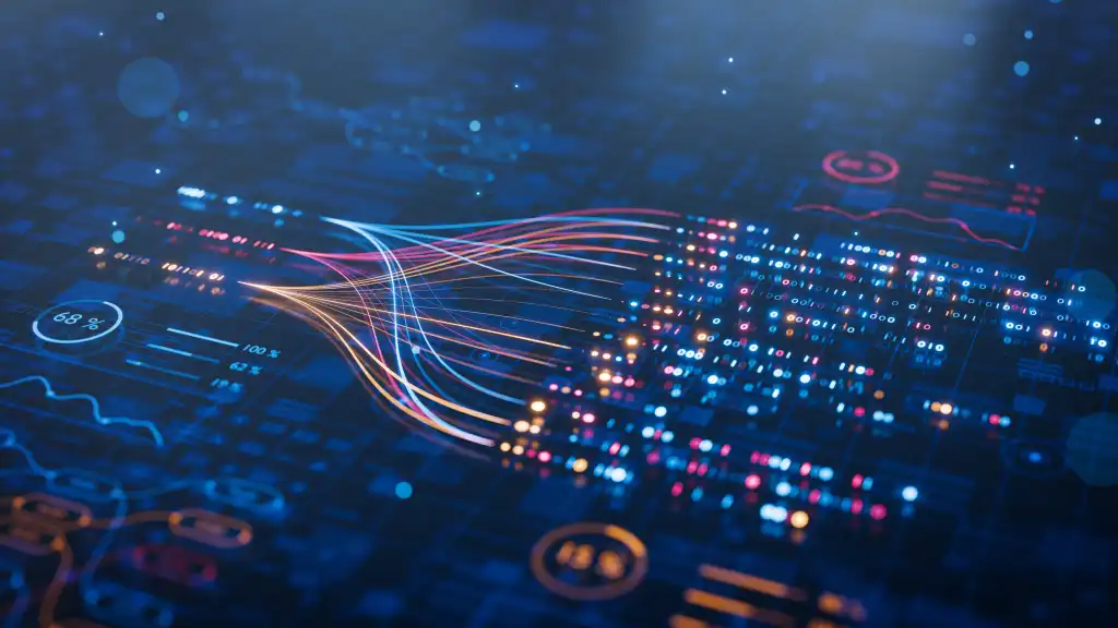 AI-driven technology powers automation and big data workflows, enabling analysis through neural networks and data analytics for business intelligence, predictive insights, and process optimization.