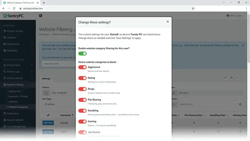 Filtering websites categories - SentryPC for Windows: Complete Setup Guide (2026)