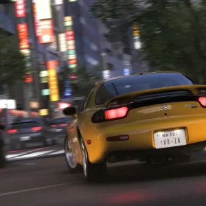 Rx 7 yellow car graphics