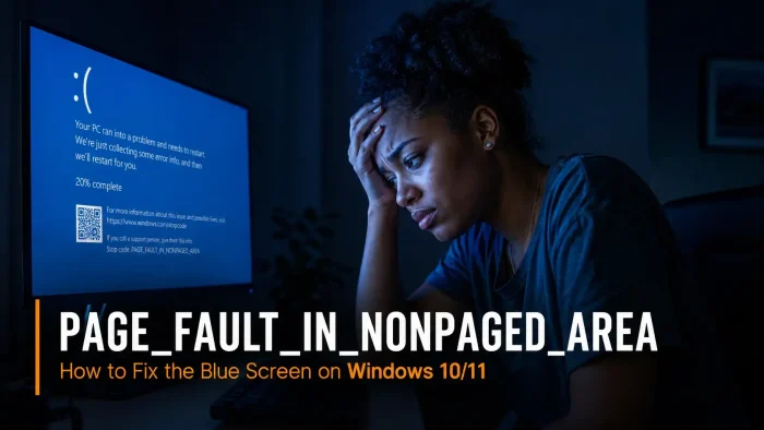 Solution for page fault in nonpaged area error cover - How to Fix PAGE_FAULT_IN_NONPAGED_AREA in Windows 10/11 (6 Proven Fixes)
