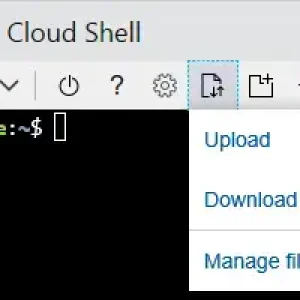 Azure cloud shell upload download files