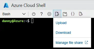 Azure PowerShell command selecting the active Azure subscription in Cloud Shell