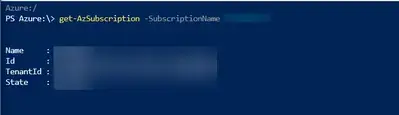 Azure powershell get azsubscription name cloud shell - Azure PowerShell Starter Commands for Windows