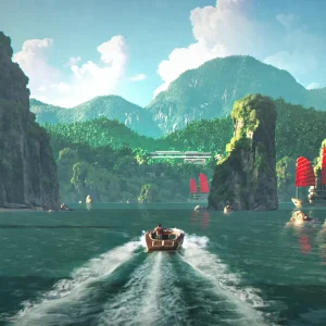 Driving boat