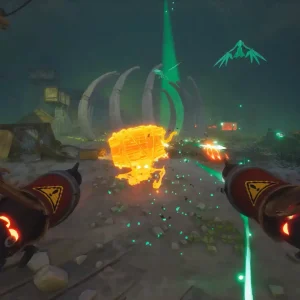 In game graphics holding double weapons