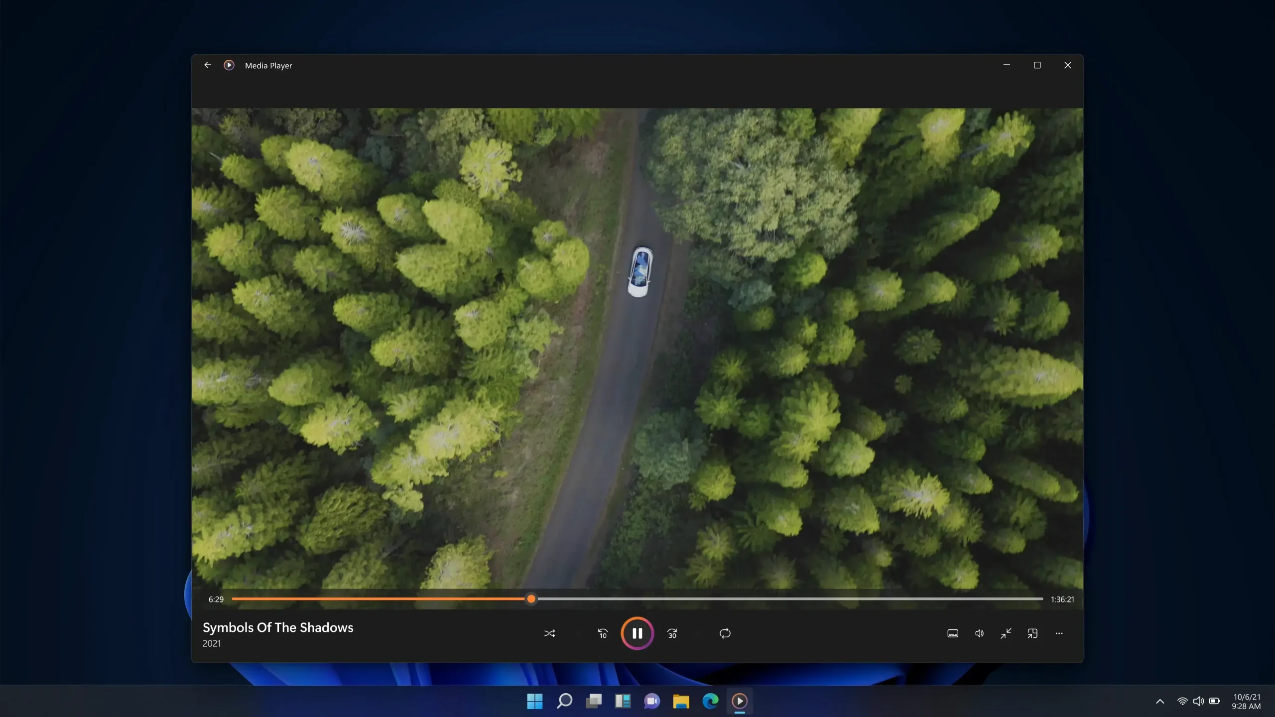 Windows Media Player video playback screenshot Windows Media Player playing a video in the modern Microsoft Store app on Windows