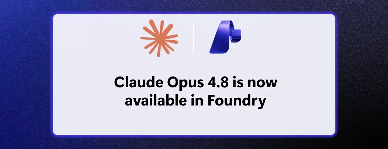 Claude opus 4.8 now on ms foundry - Claude Opus 4.8 is finally available for you in Microsoft Foundry