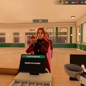 Icecream simulator screenshot woman paying for coffee