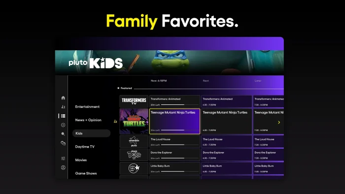 Kids channels content list - Pluto TV for Windows - Setup, Channels & Tips