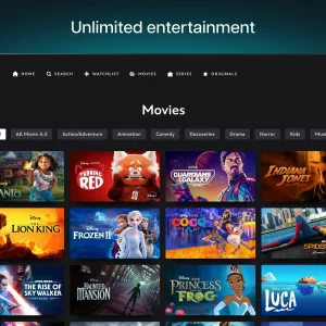 Movies list ui disney plus